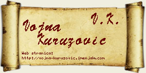 Vojna Kuruzović vizit kartica